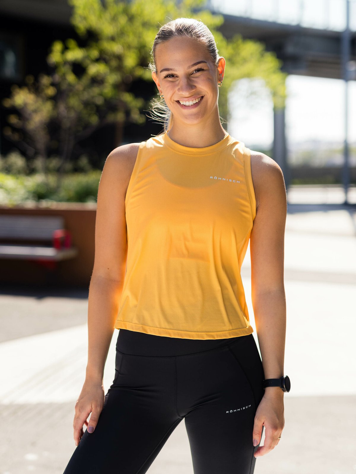 Röhnisch Rib Cropped Singlet Oransje