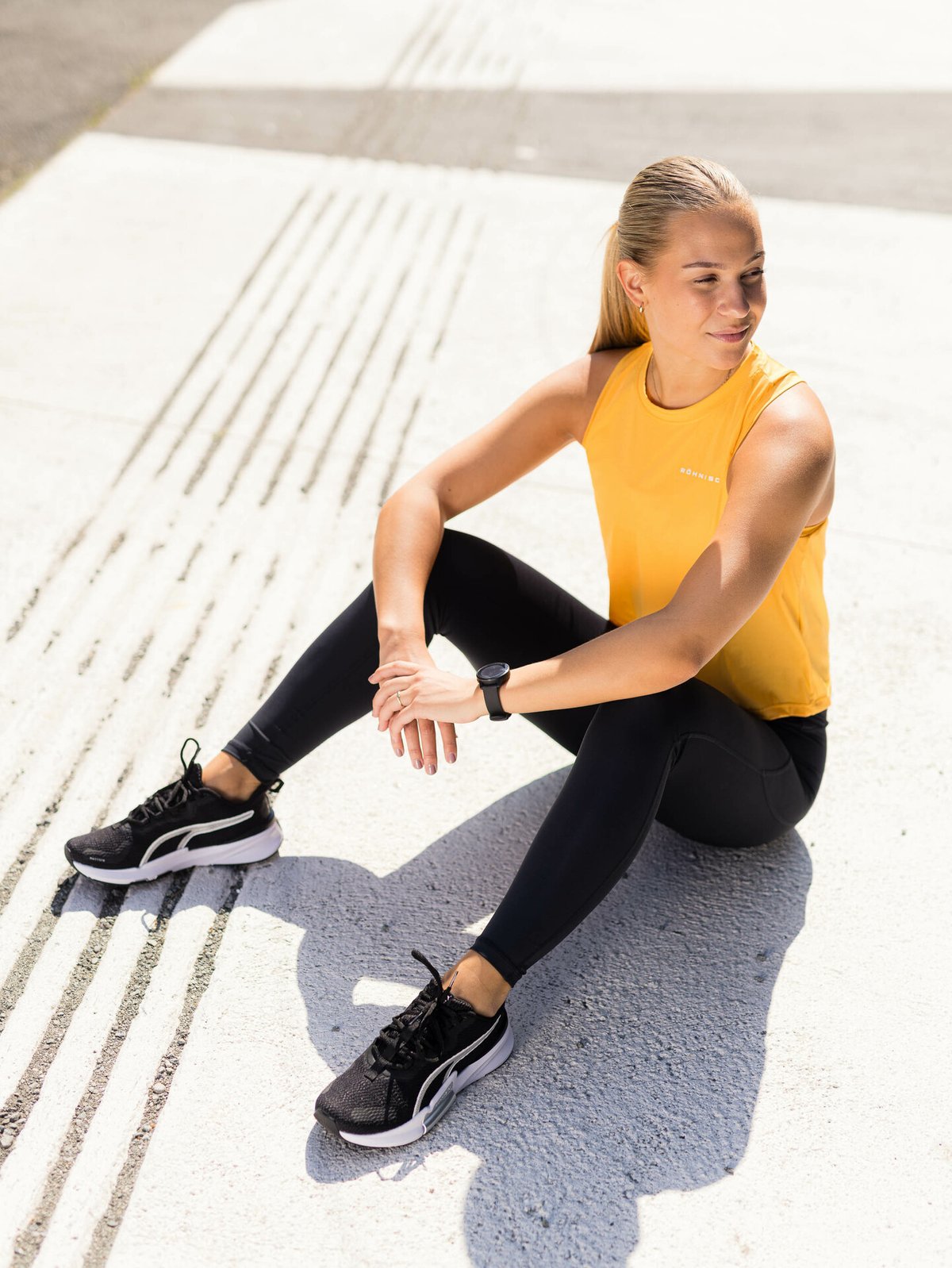 Röhnisch Rib Cropped Singlet Oransje