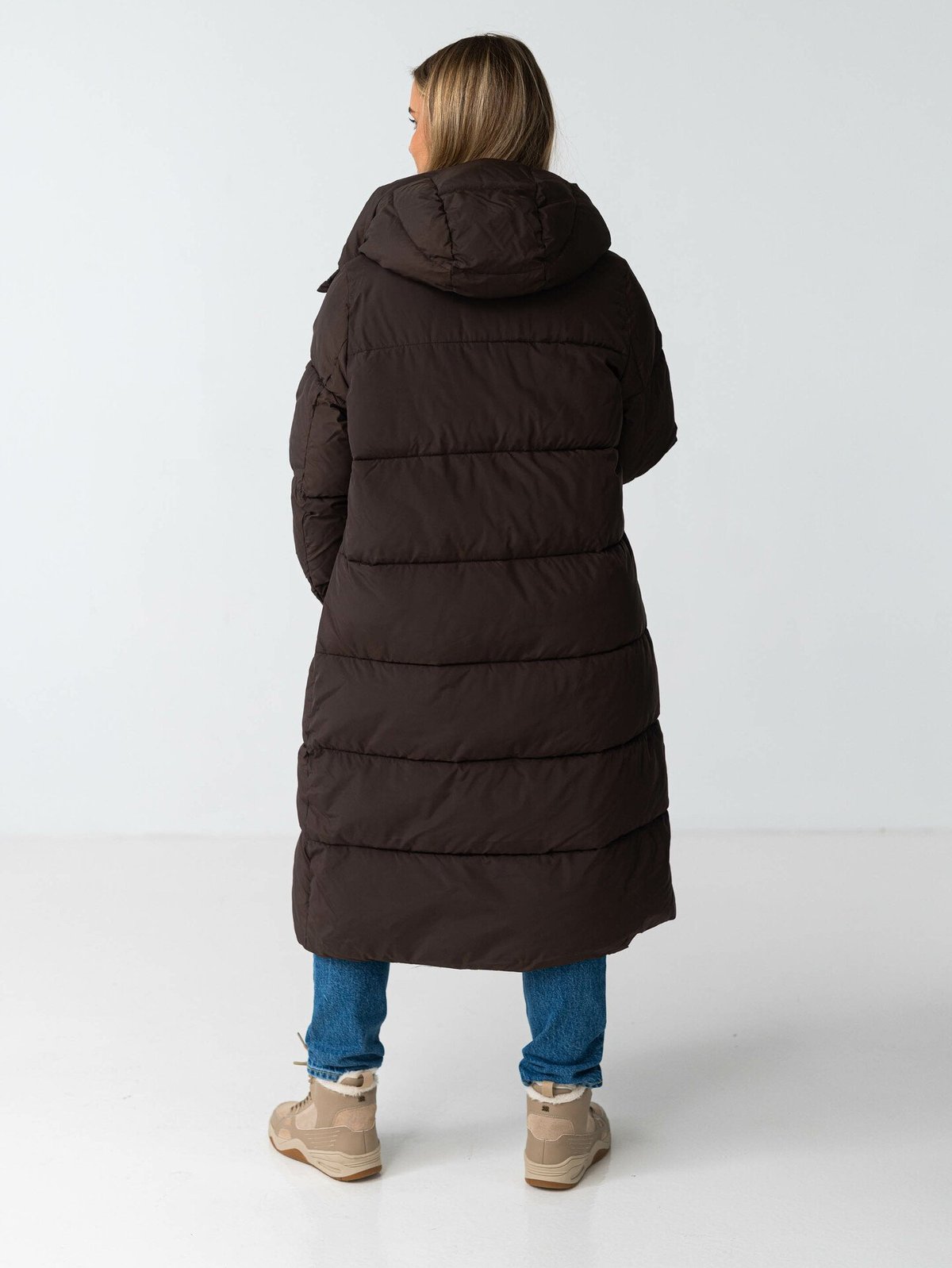 Röhnisch Reign Hood Coat Seal Brown