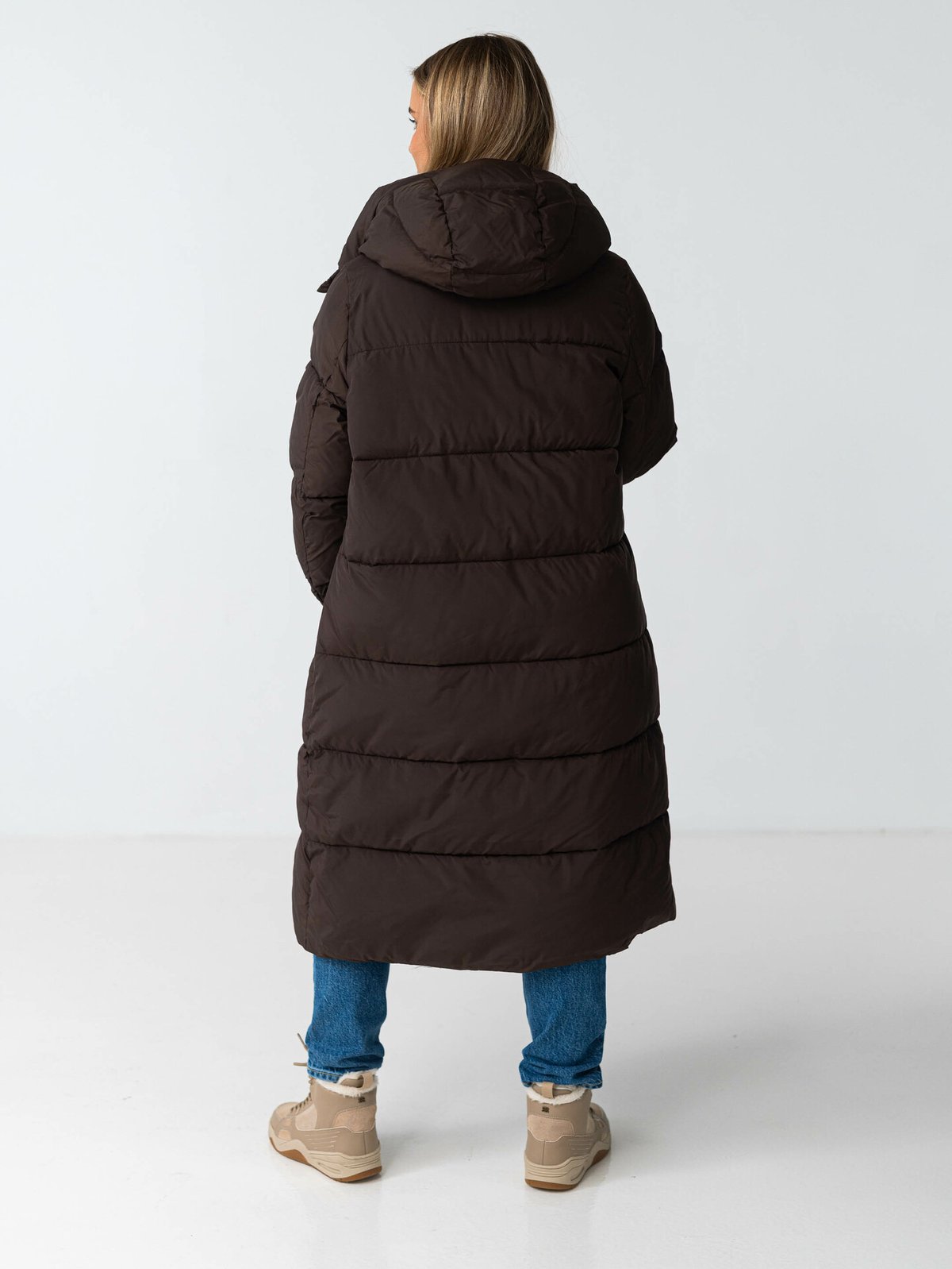 Röhnisch Reign Hood Coat Seal Brown