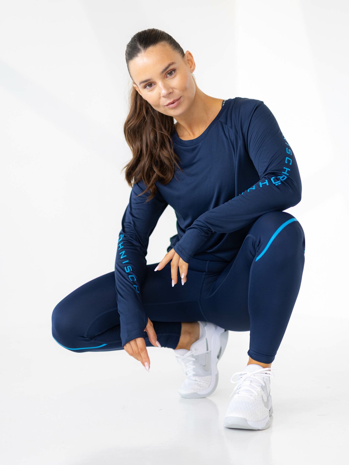 Röhnisch Distance Stripe Tights Navy
