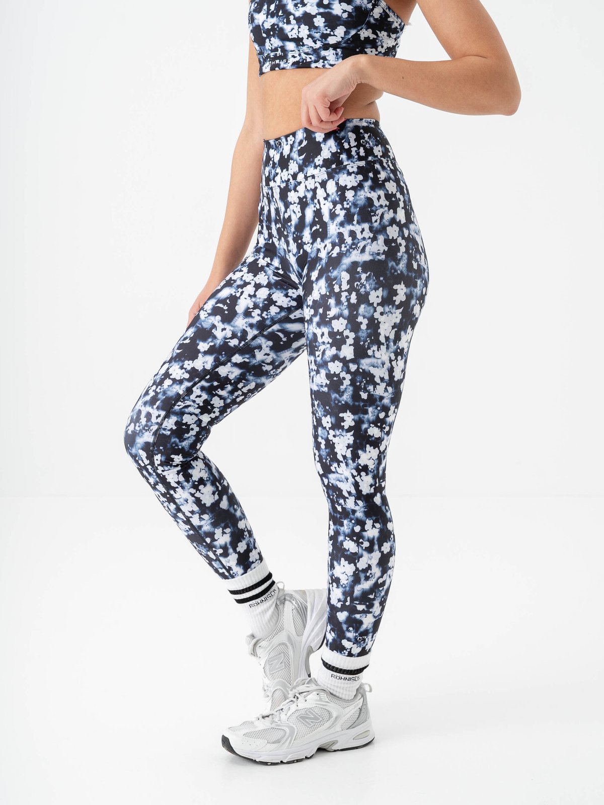Röhnisch Printed High Waist Tights Indigo Bloom