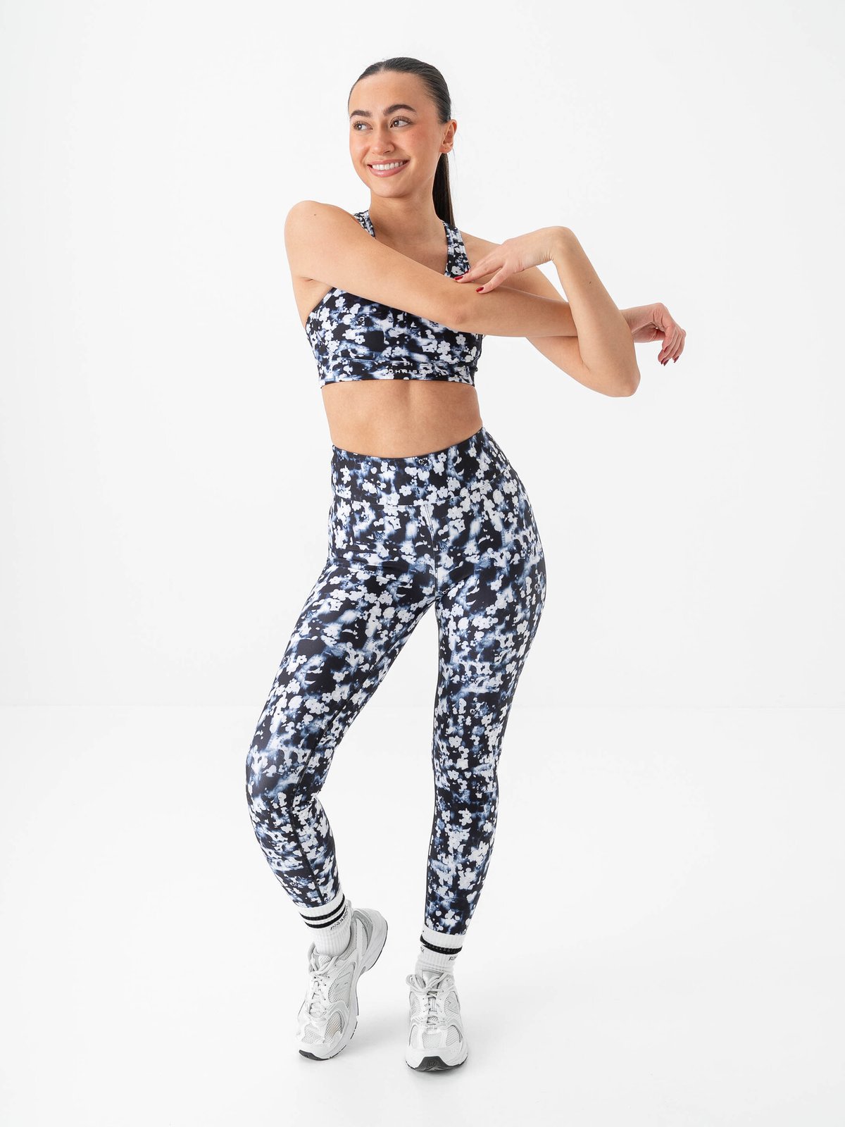 Röhnisch Printed High Waist Tights Indigo Bloom