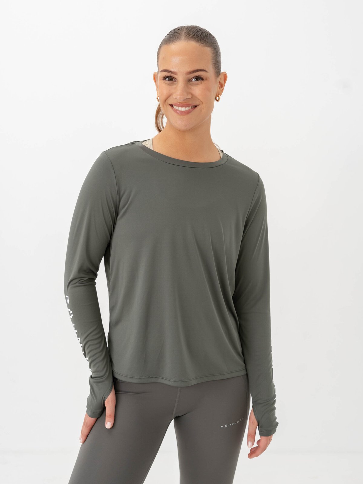 Röhnisch Team Logo Long Sleeve Gunmetal