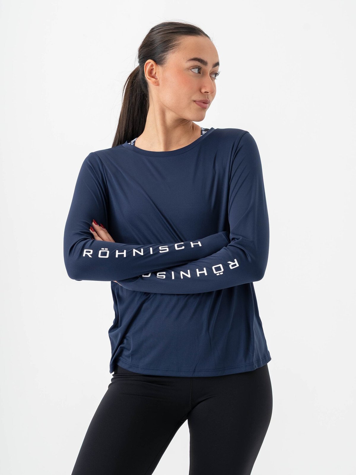 Röhnisch Team Logo Long Sleeve Indigo
