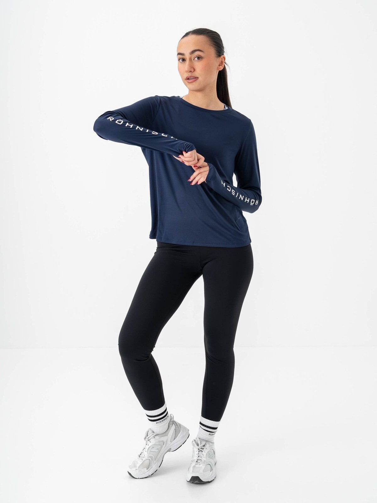 Röhnisch Team Logo Long Sleeve Indigo