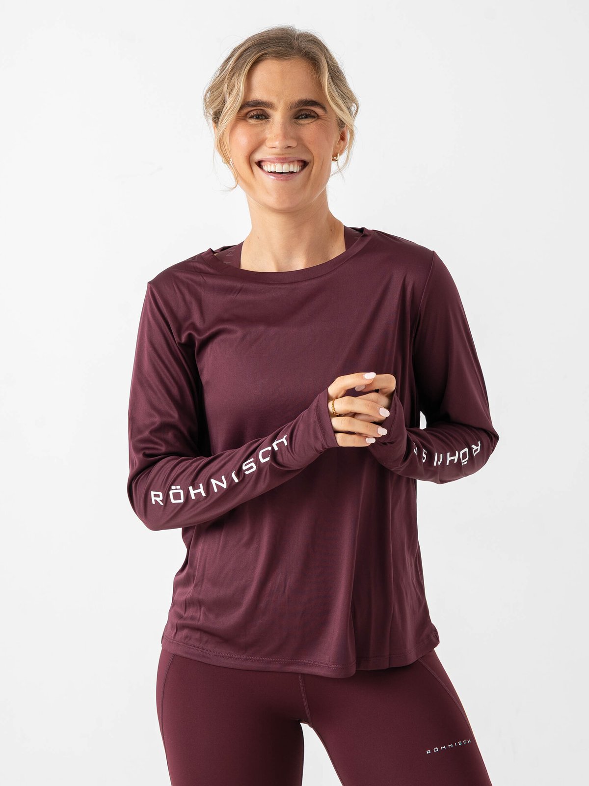 Röhnisch Team Logo Long Sleeve Burgunder