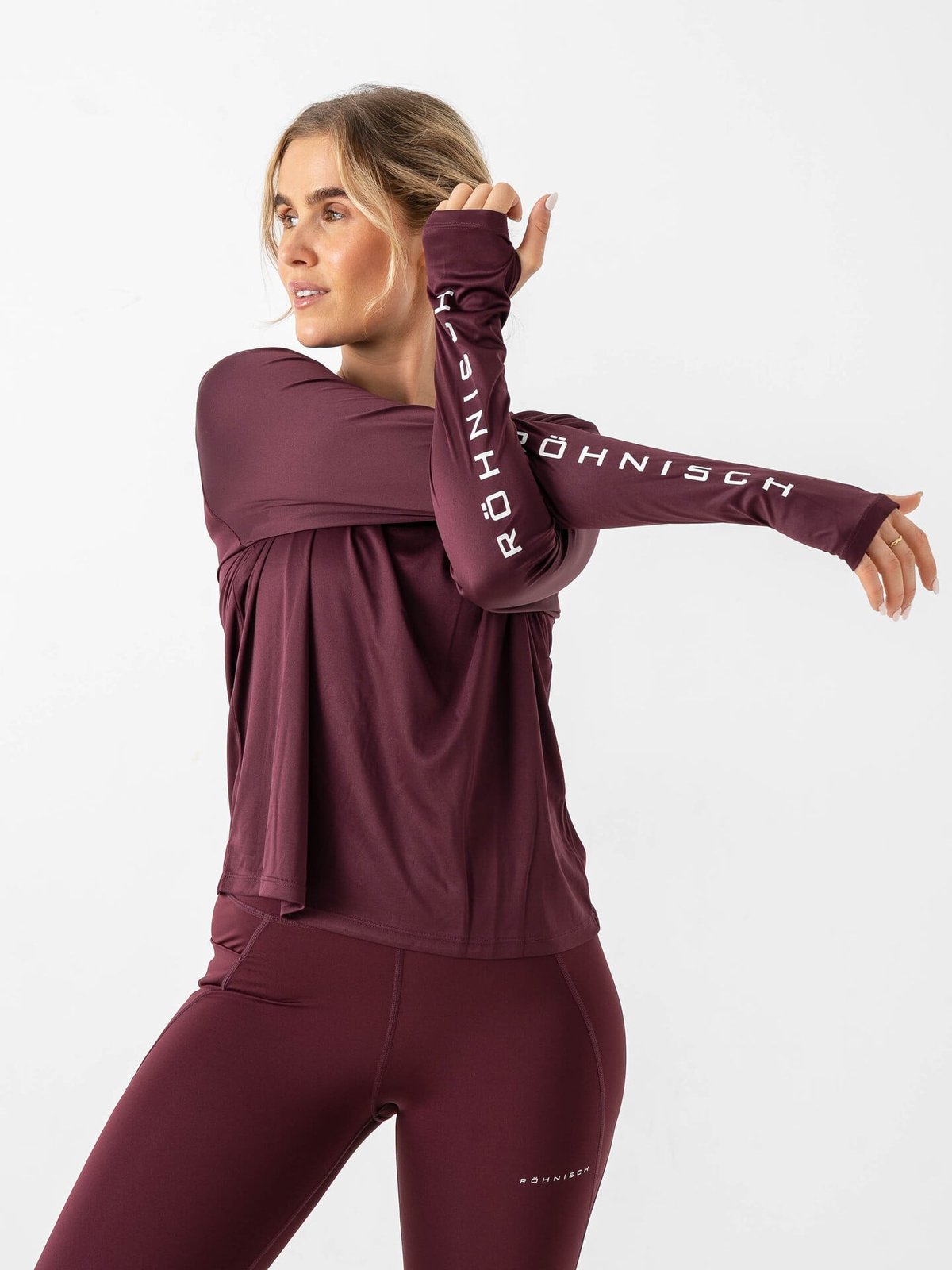 Röhnisch Team Logo Long Sleeve Burgunder