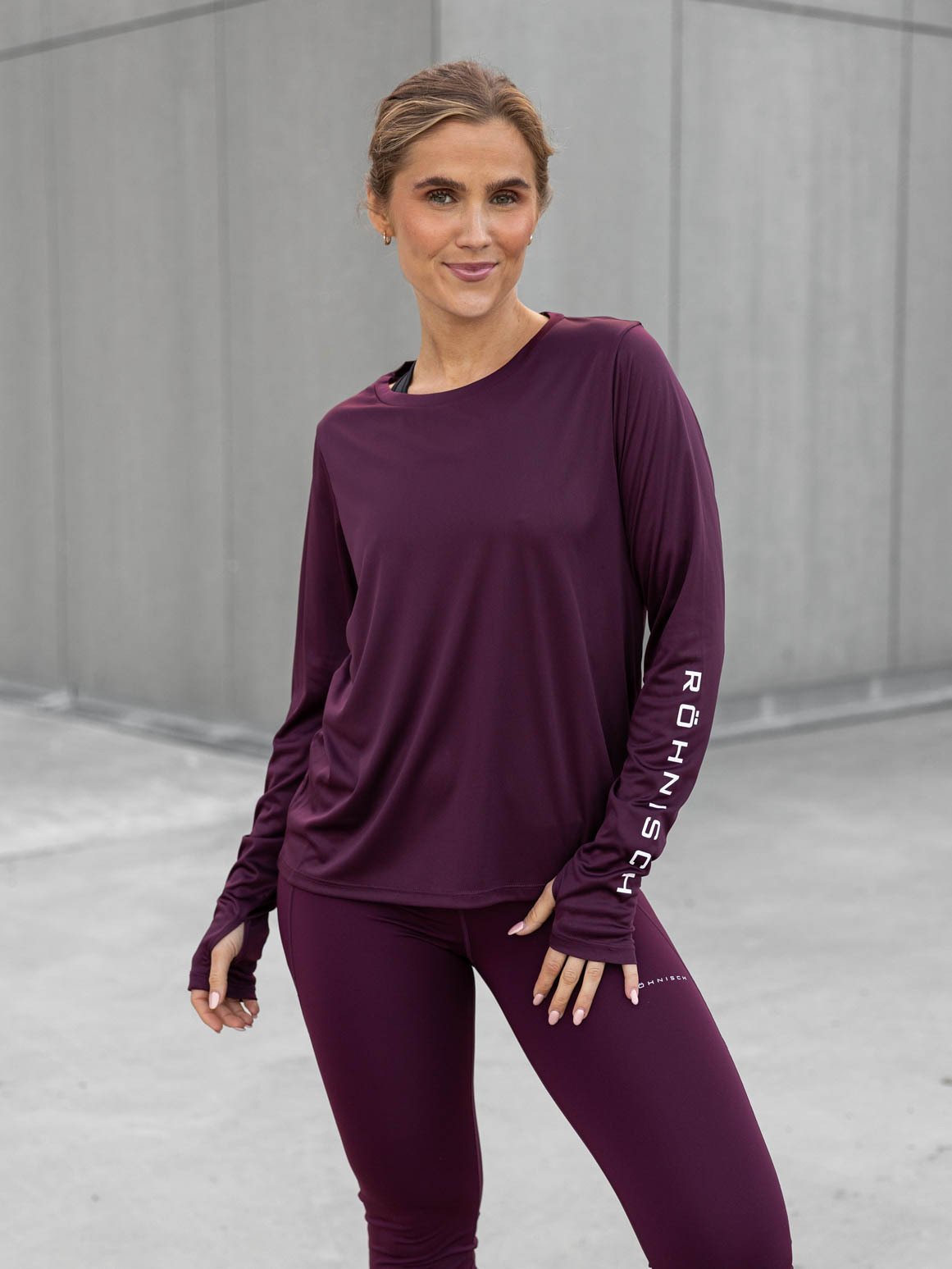 Röhnisch Team Logo Long Sleeve Burgunder