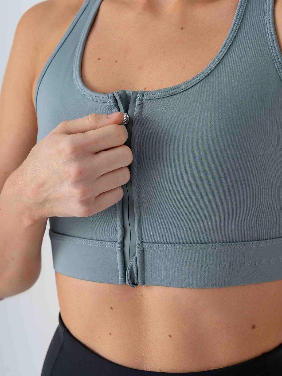 Röhnisch Essential Zip Sportsbra Stormy Sea