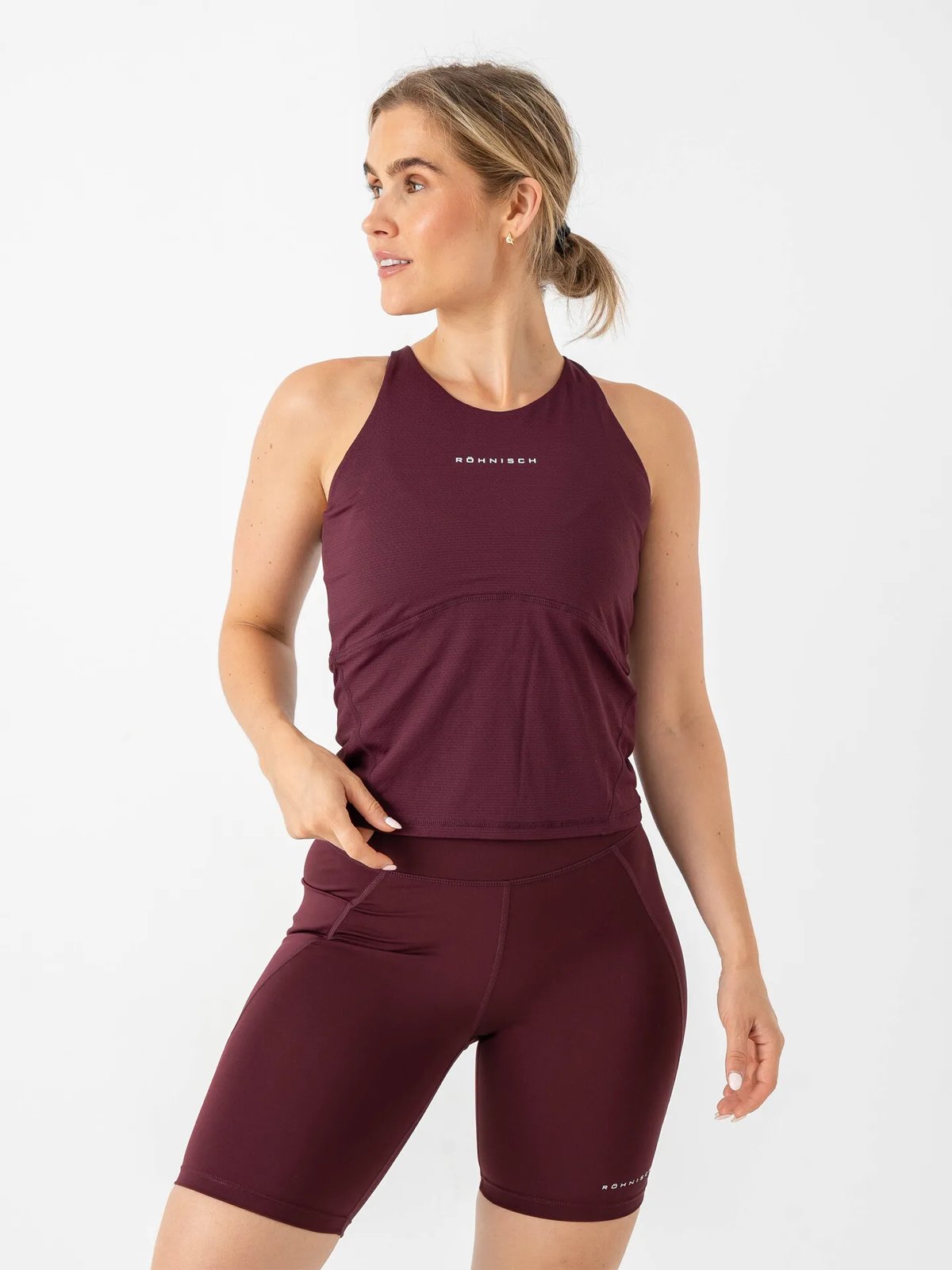 Röhnisch Jacquard Tank Burgunder