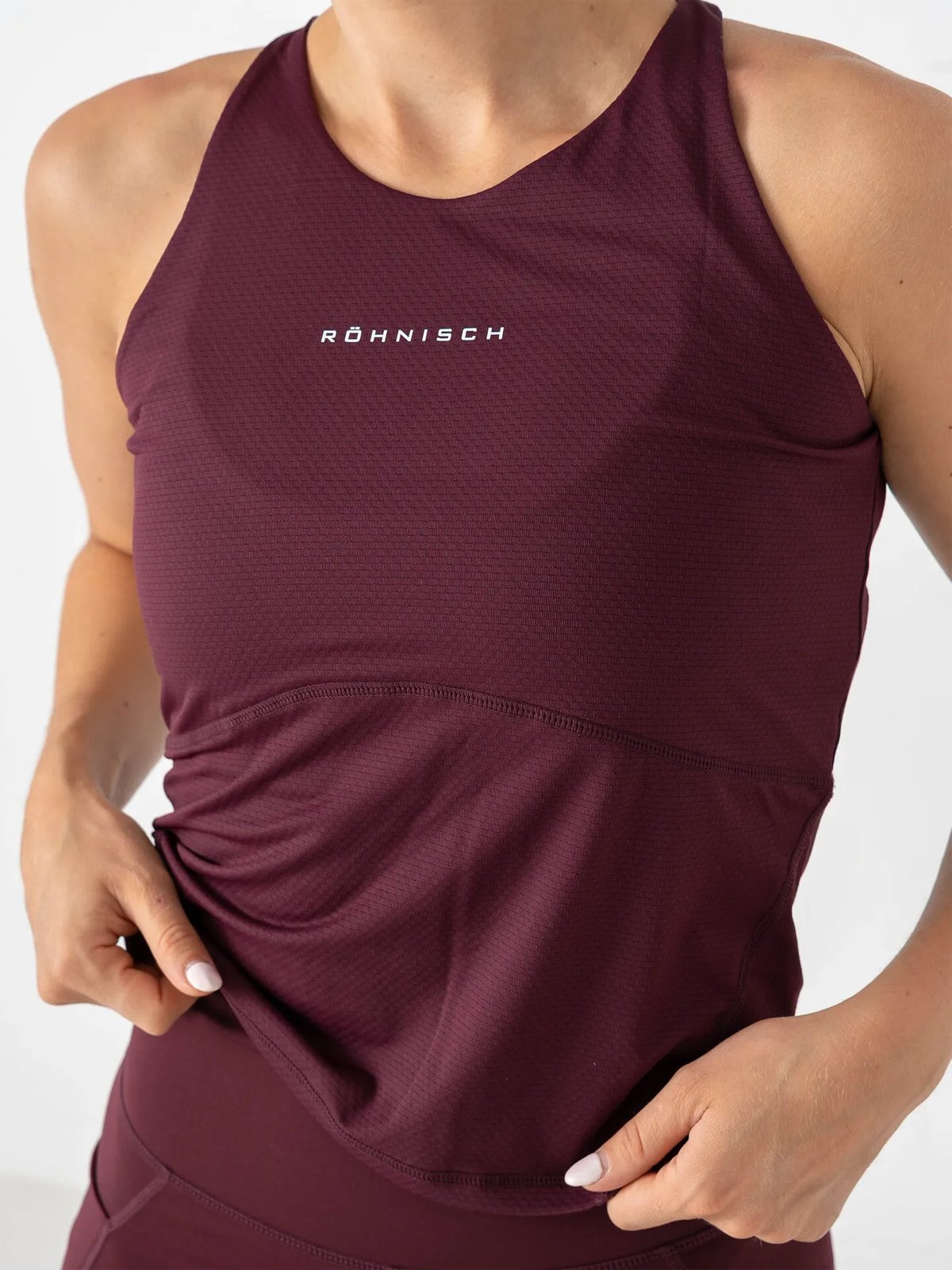 Röhnisch Jacquard Tank Burgunder