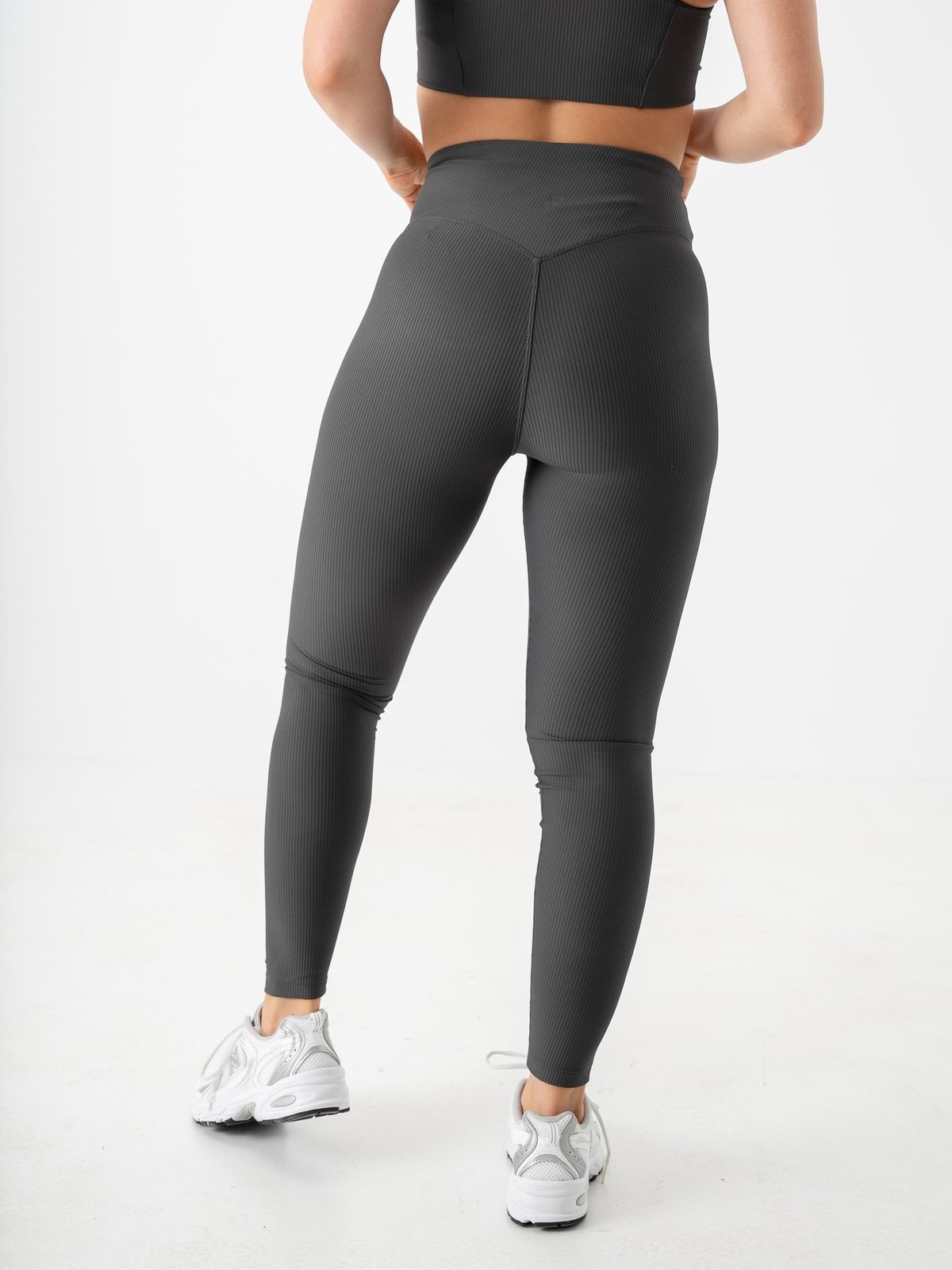 Röhnisch Ribbed R High Waist Tights Dark Shadow