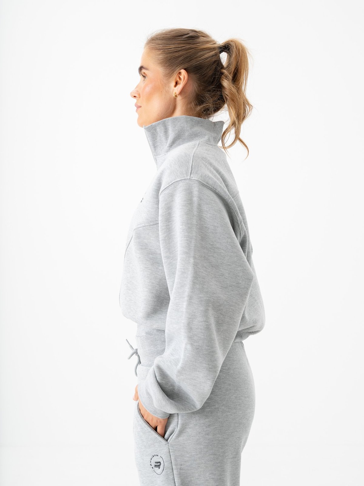 Röhnisch Soft Sweat Half Zip Grey Melange