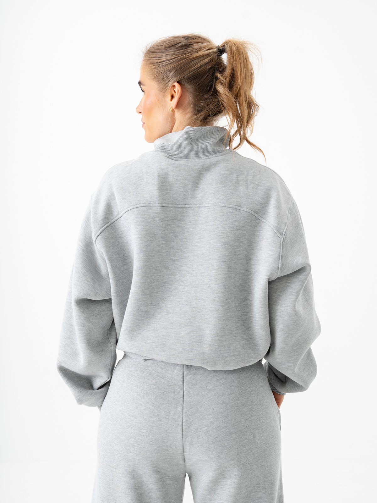 Röhnisch Soft Sweat Half Zip Grey Melange