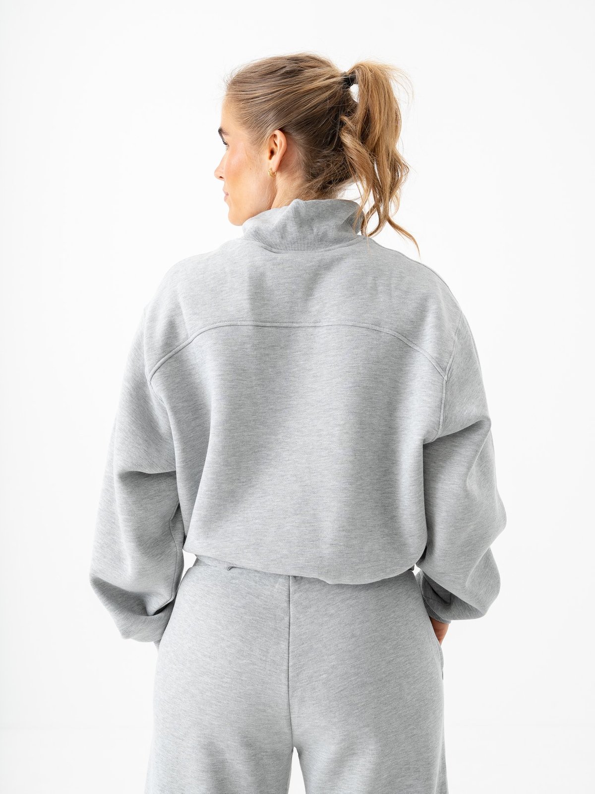 Röhnisch Soft Sweat Half Zip Grey Melange