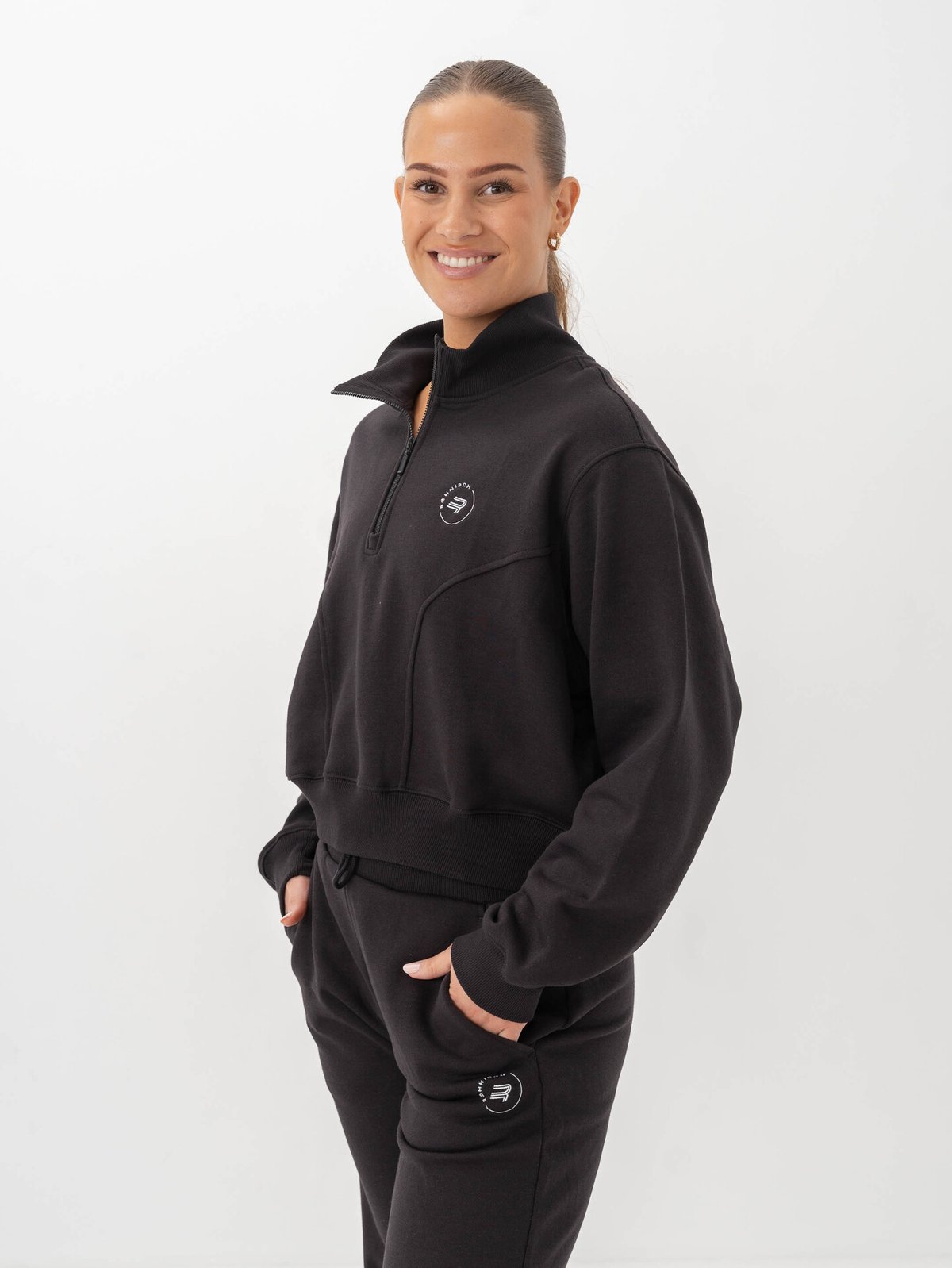 Röhnisch Soft Sweat Half Zip Obsidian Black