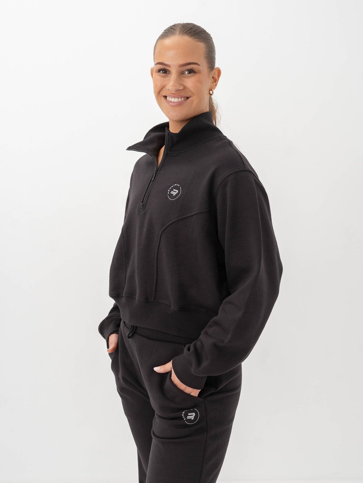 Röhnisch Soft Sweat Half Zip Obsidian Black