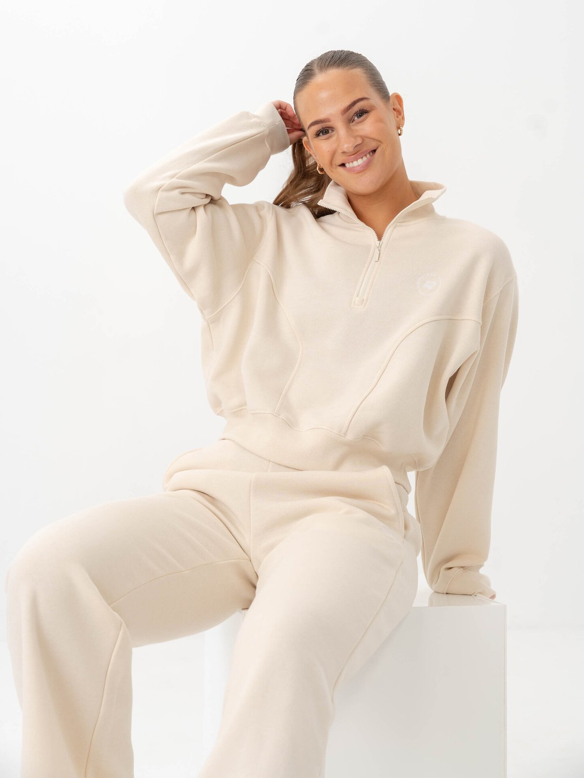 Röhnisch Soft Sweat Half Zip Light Gray