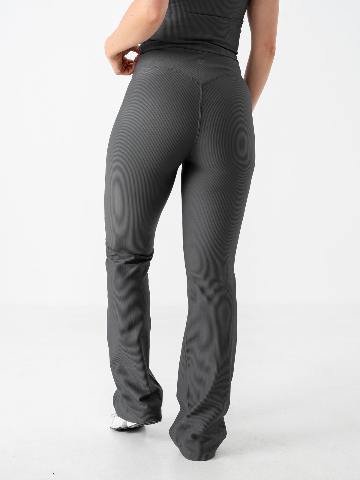 Röhnisch Ribbed R Flare High Waist Tights Dark Shadow