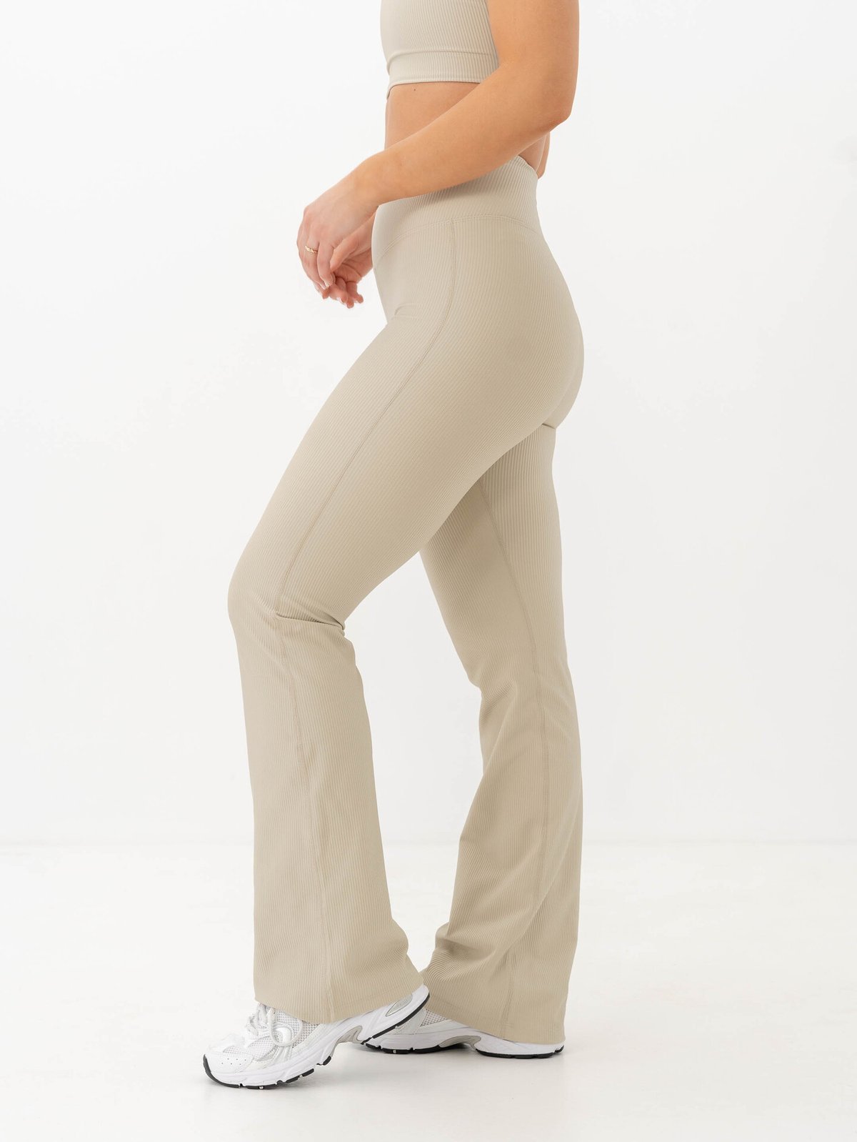 Röhnisch Ribbed R Flare High Waist Tights Agate Gray