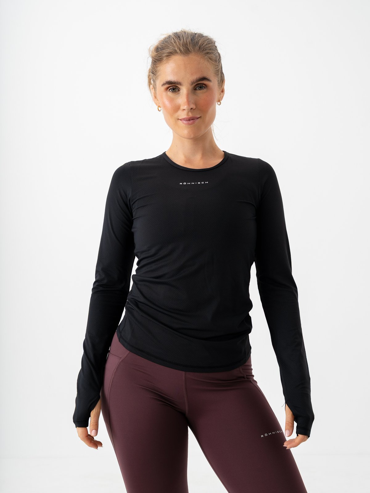 Röhnisch Jacquard Long Sleeve Top Black