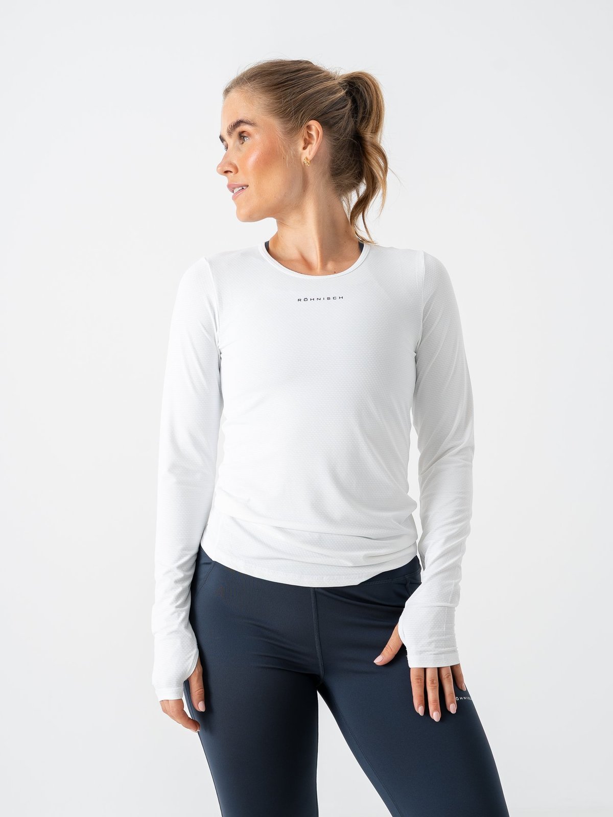Röhnisch Jacquard Long Sleeve Top White