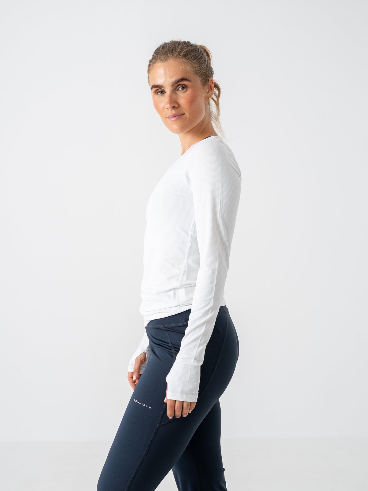 Röhnisch Jacquard Long Sleeve Top White