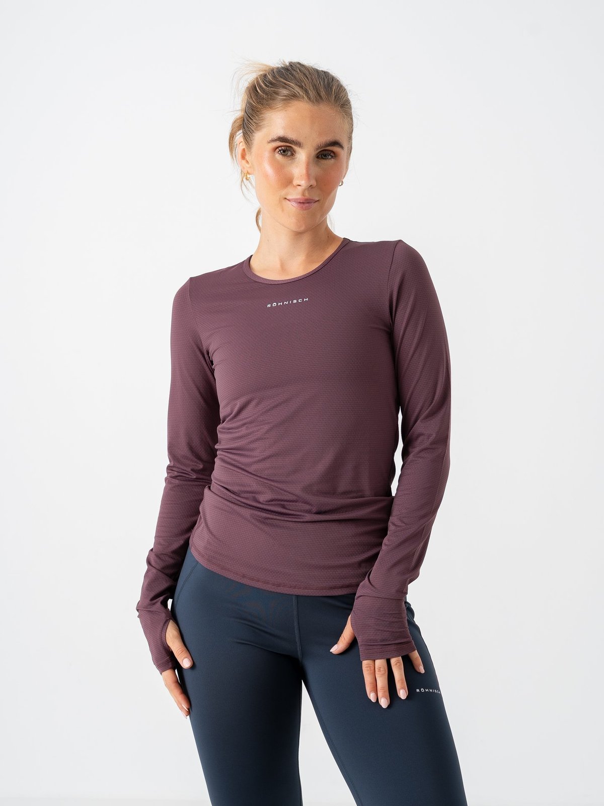 Röhnisch Jacquard Long Sleeve Top Huckleberry