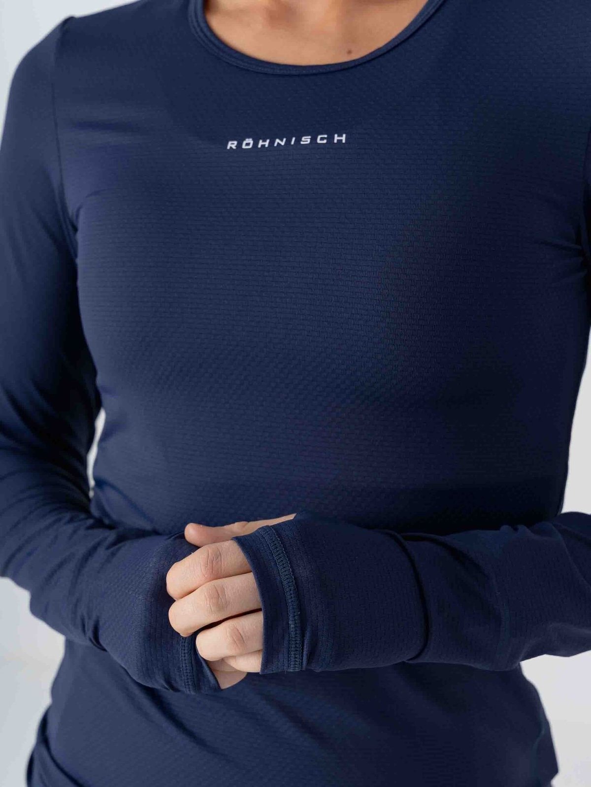 Röhnisch Jacquard Long Sleeve Top Indigo