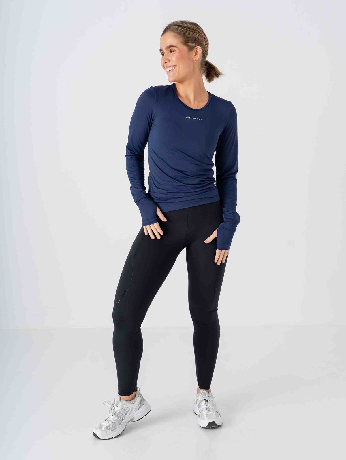 Röhnisch Jacquard Long Sleeve Top Indigo