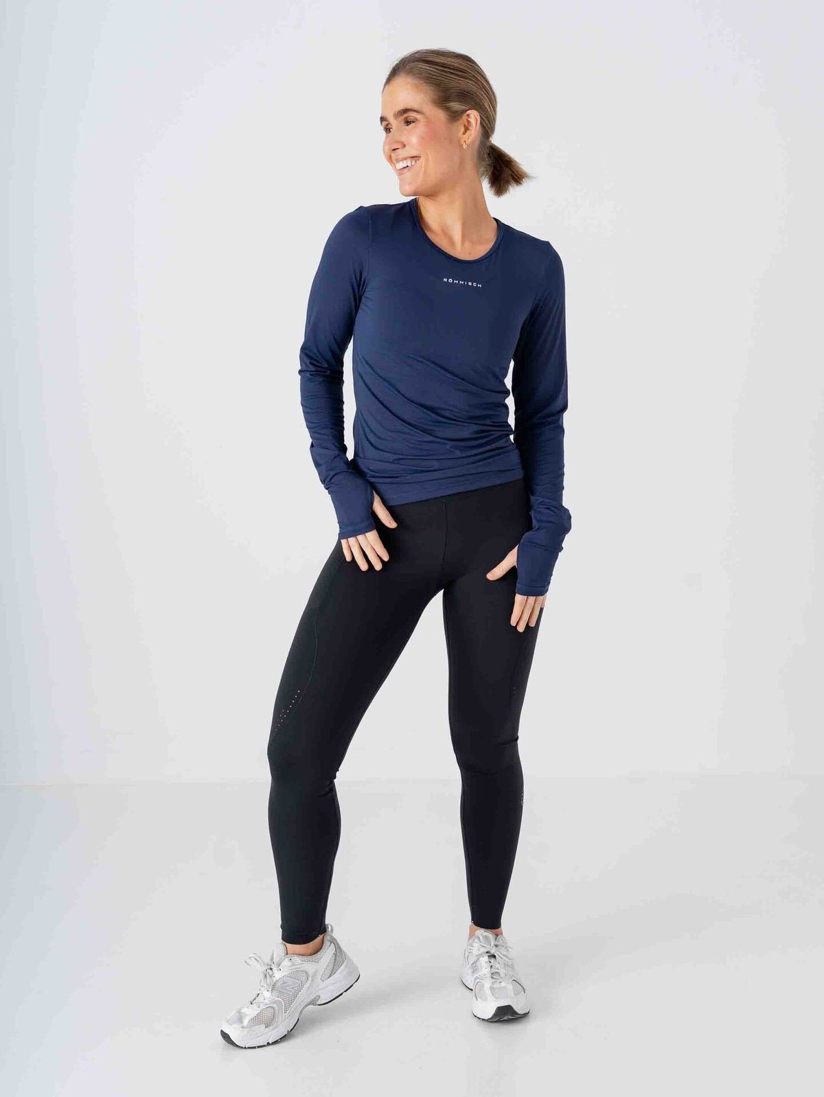 Röhnisch Jacquard Long Sleeve Top Indigo