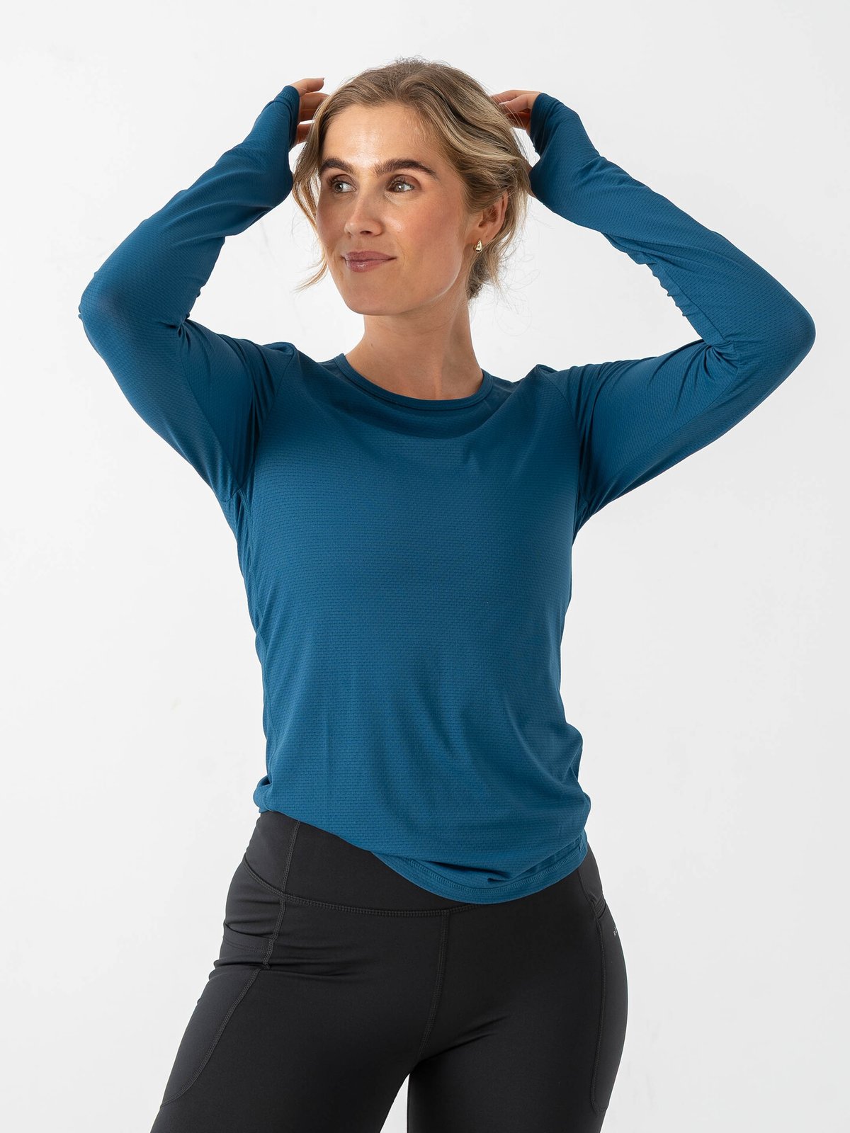 Röhnisch Jacquard Long Sleeve Top Blå