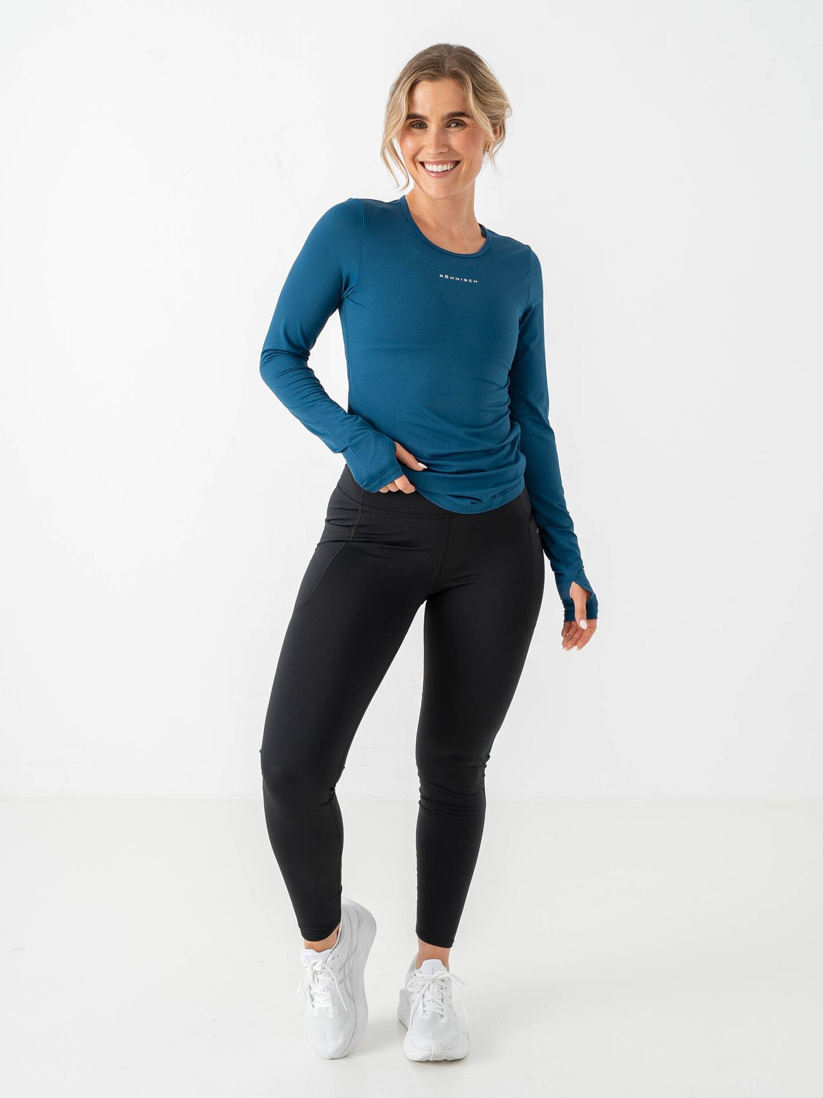 Röhnisch Jacquard Long Sleeve Top Blå