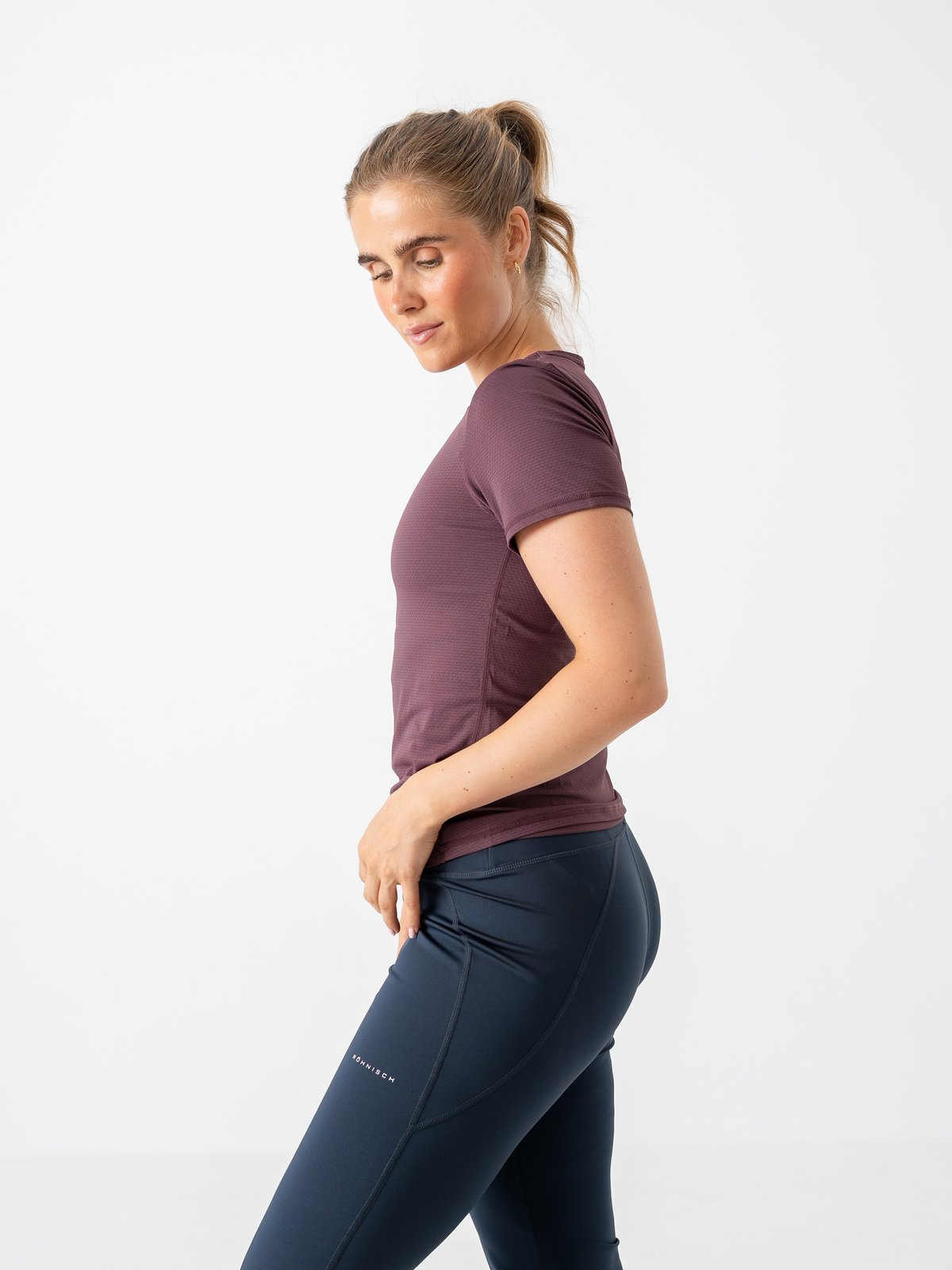 Röhnisch Jacquard Short Sleeve Top Huckleberry