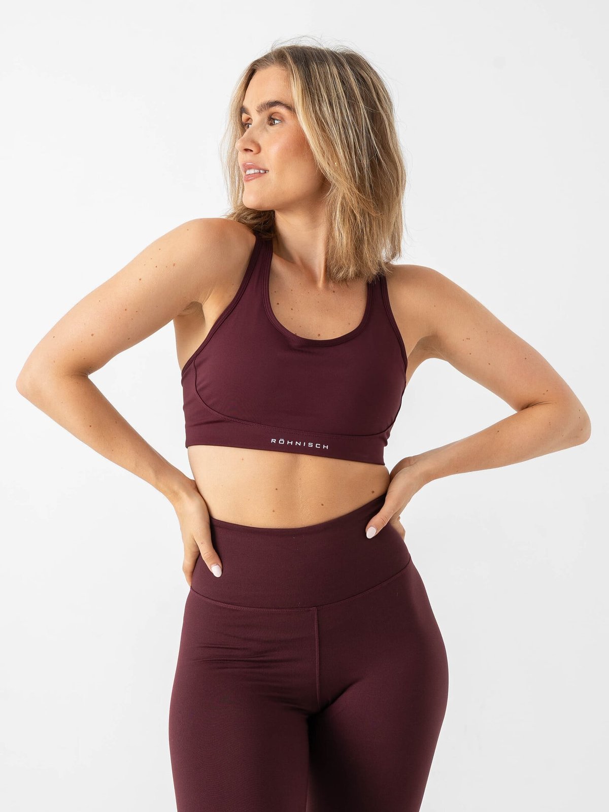 Röhnisch Flattering Mesh Sportsbra Burgunder