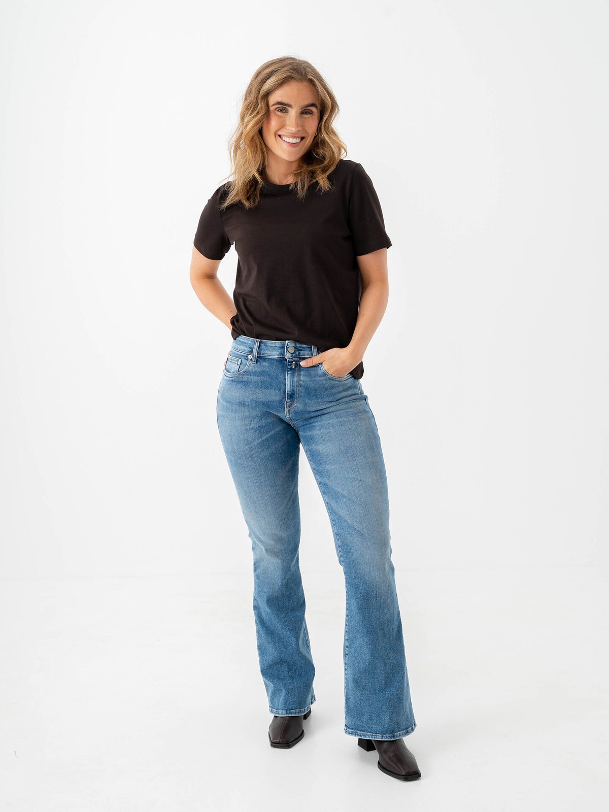 Replay Joella Flare Medium Blue