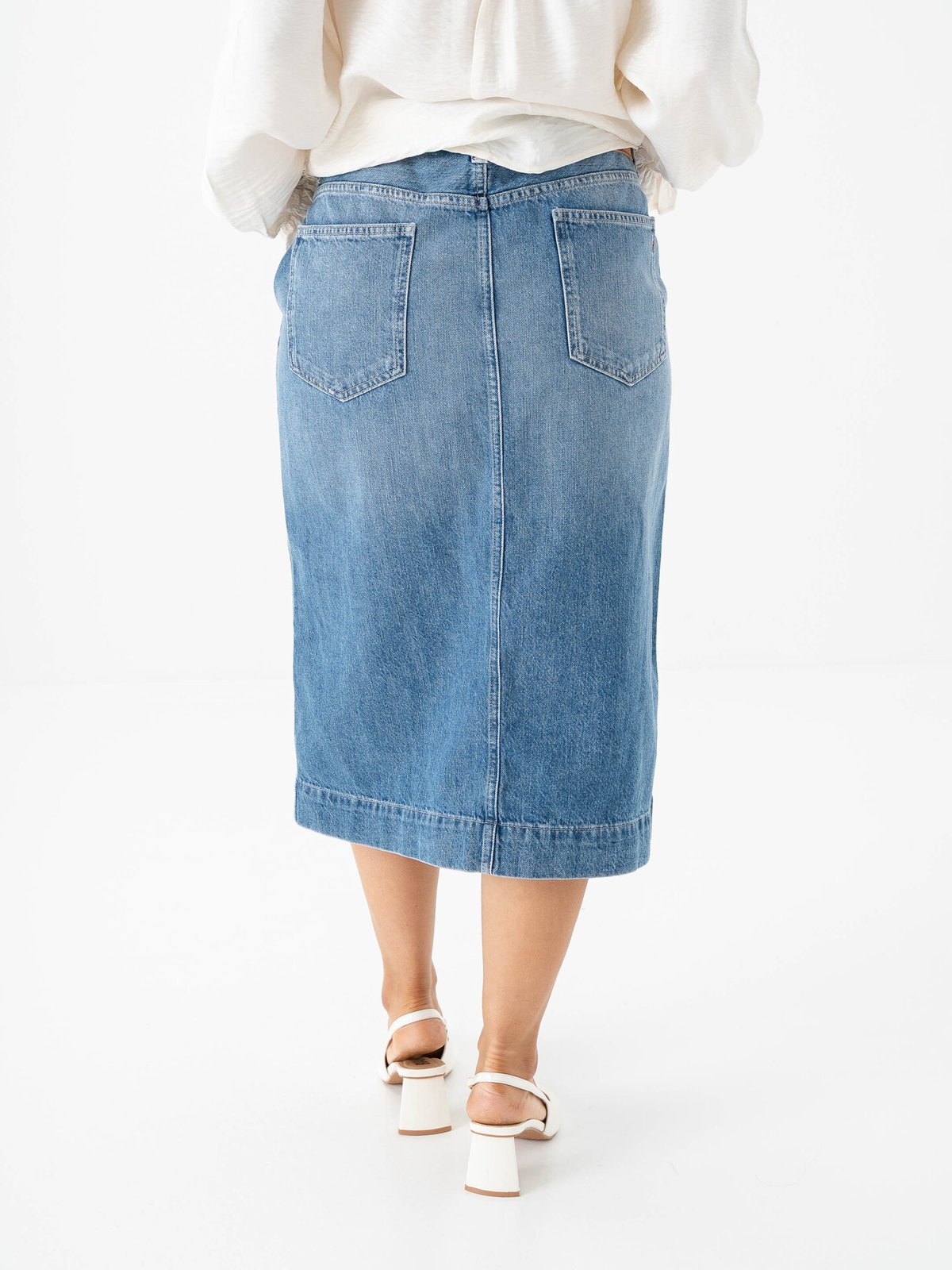 Replay Midi Skirt Light Blue
