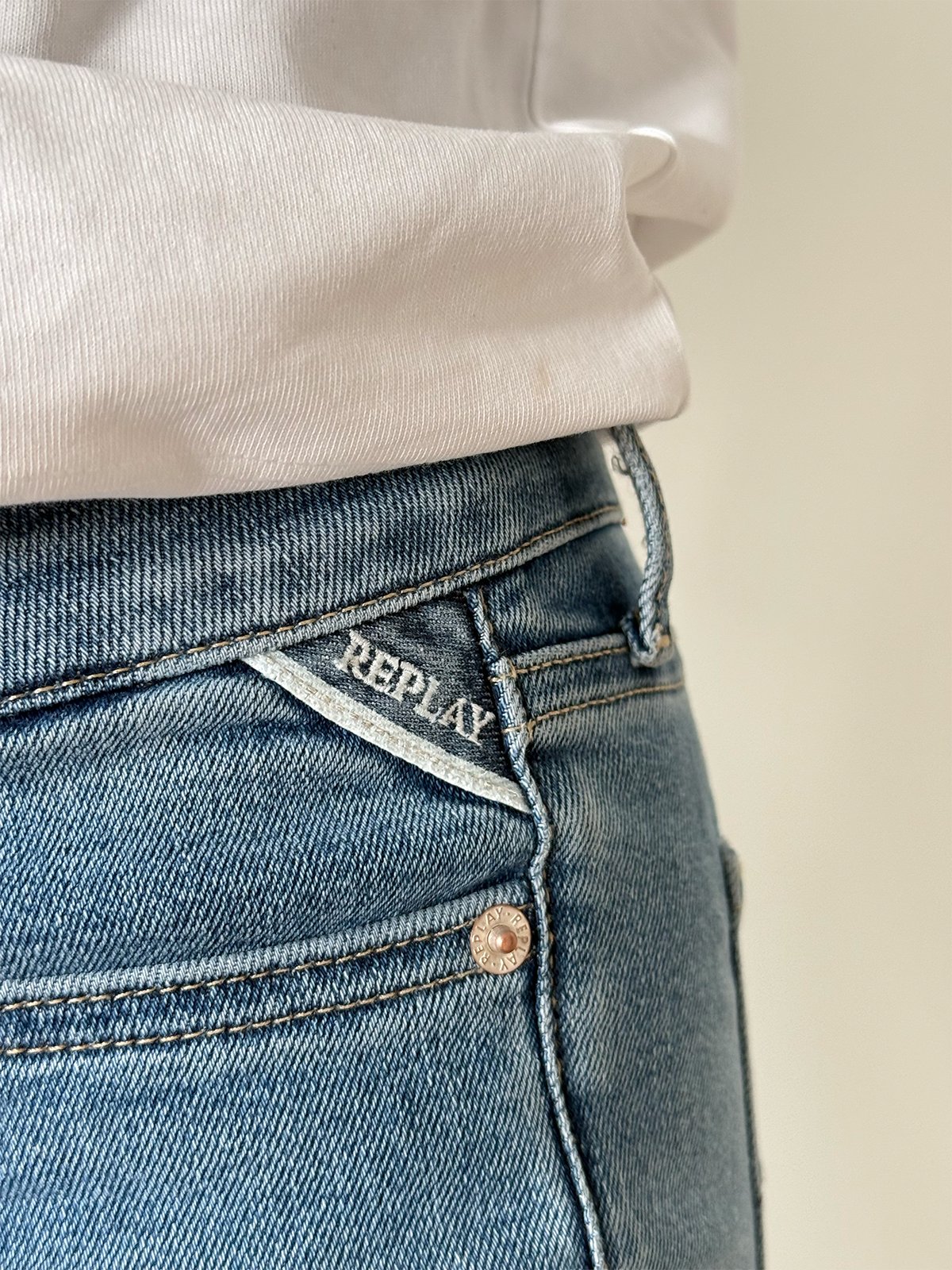 Replay New Luz Bootcut Medium Blue