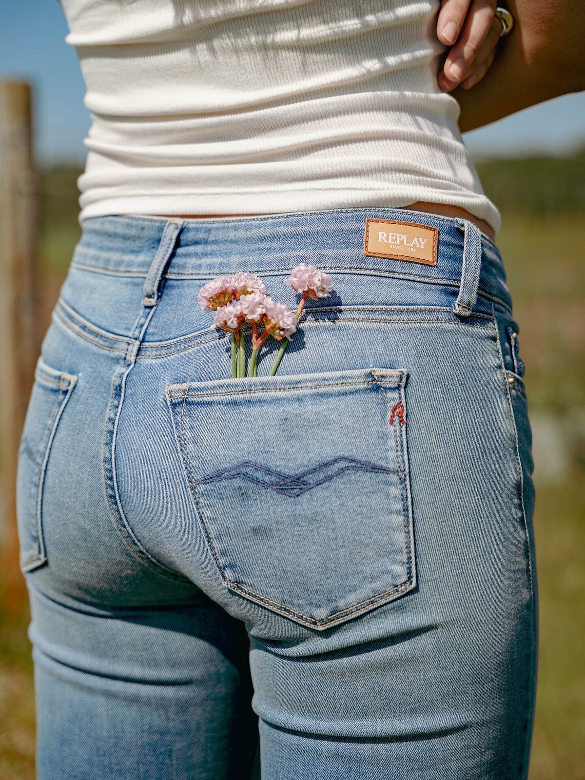 Replay New Luz Bootcut Medium Blue