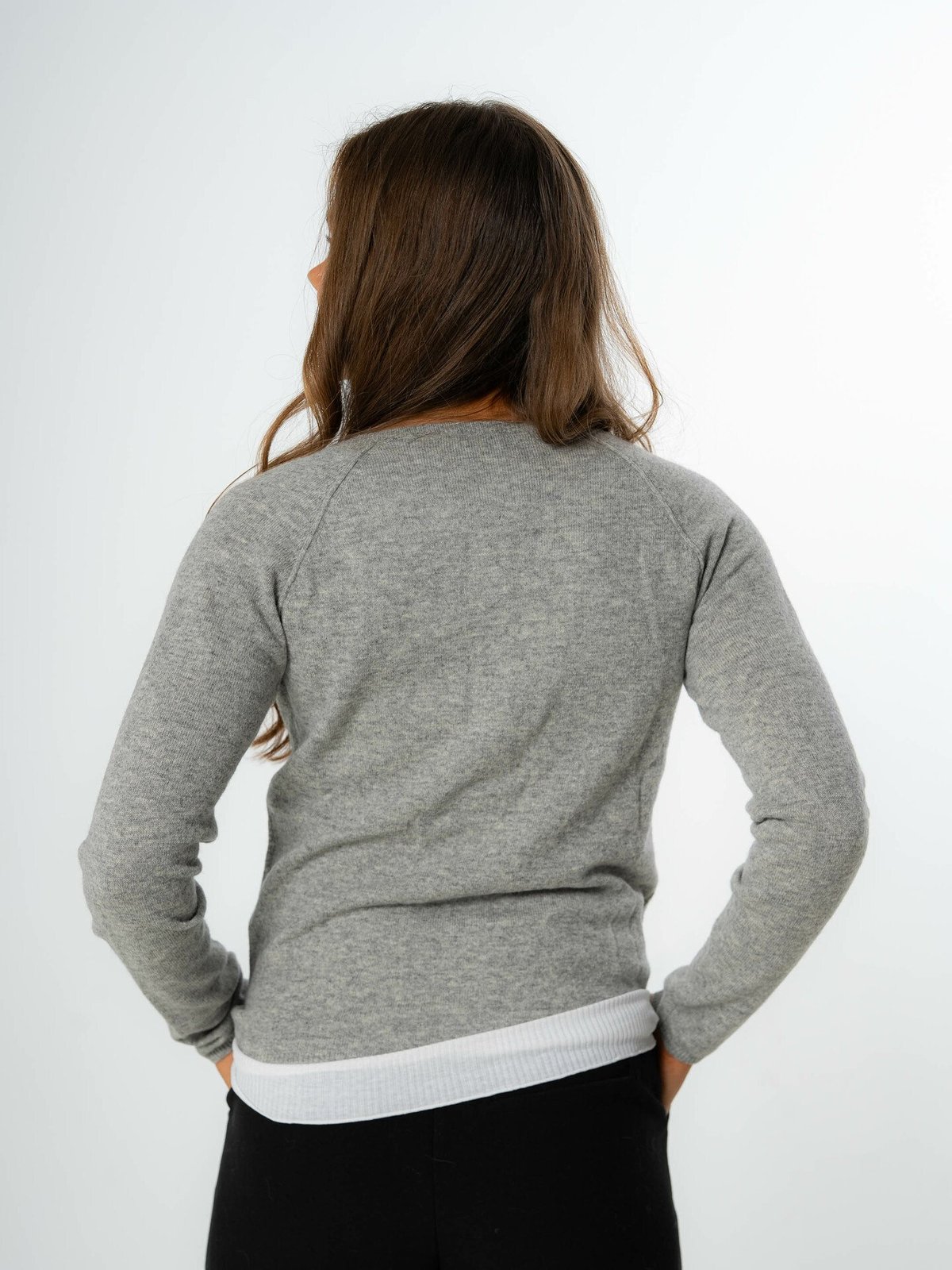 Rosemunde Laica Wool & Cashmere Cardigan Light Grey Melange
