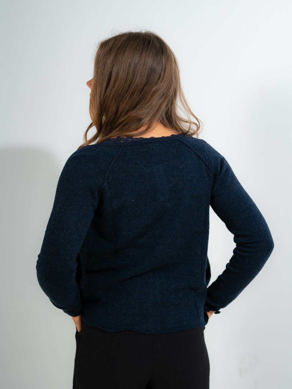 Rosemunde Laica Wool & Cashmere Cardigan Dark Navy Melange
