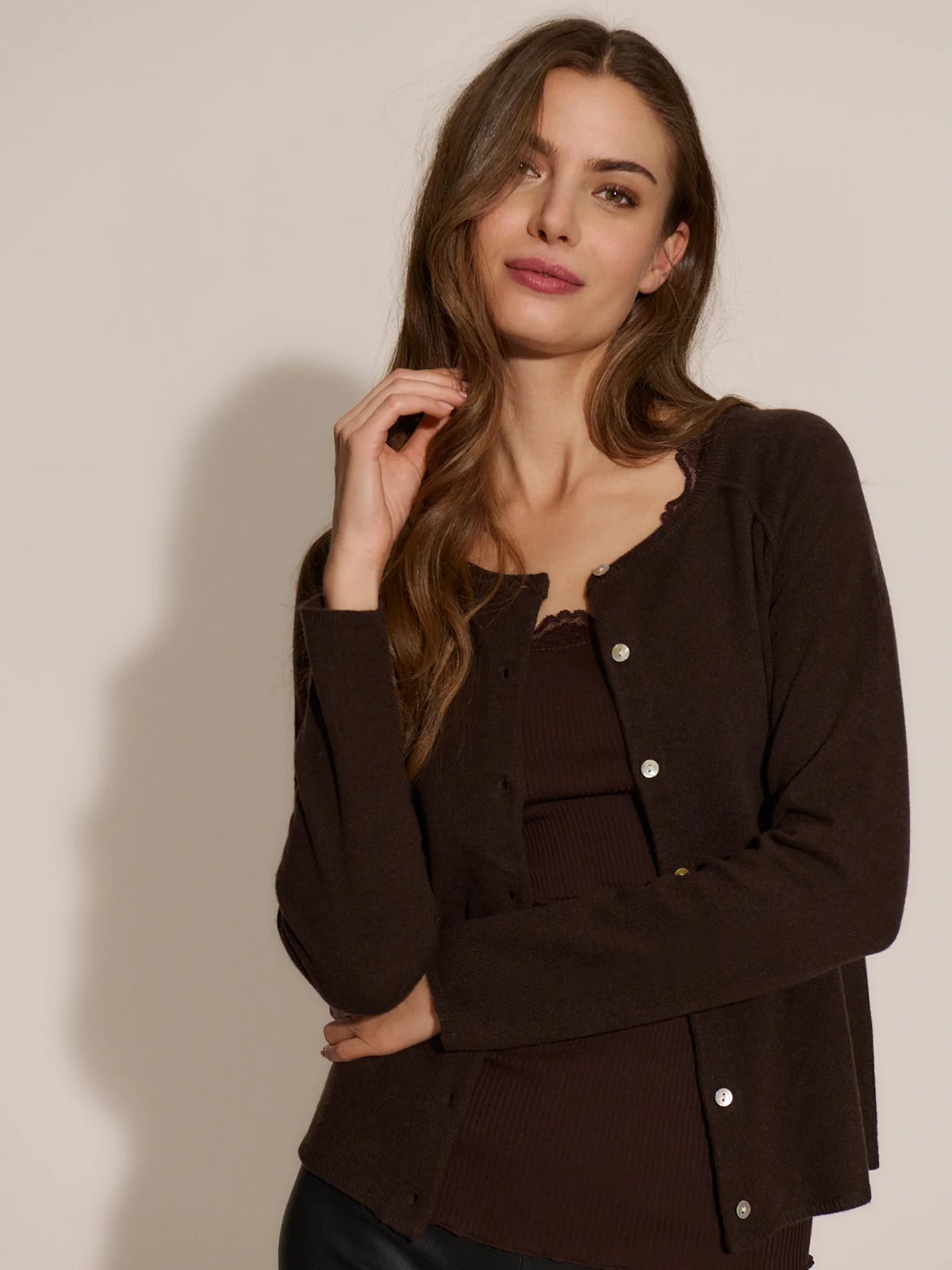 Rosemunde Laica Wool & Cashmere Cardigan Mole