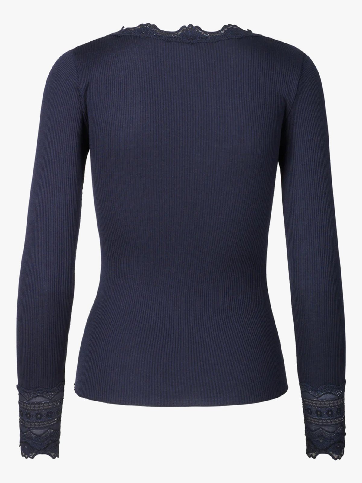 Rosemunde Benita Silk T-Shirt W/ Lace Navy