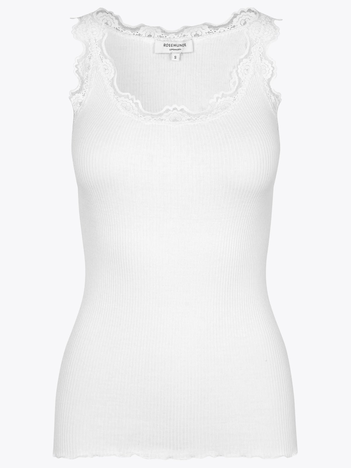 Rosemunde Babette Silk Top With Lace New White