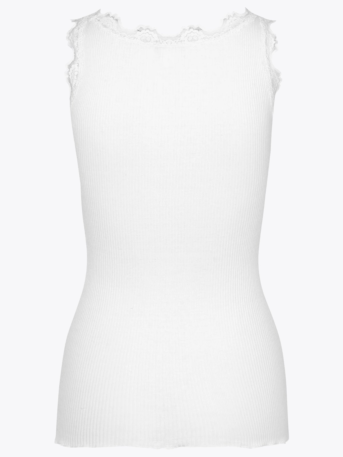 Rosemunde Babette Silk Top With Lace New White