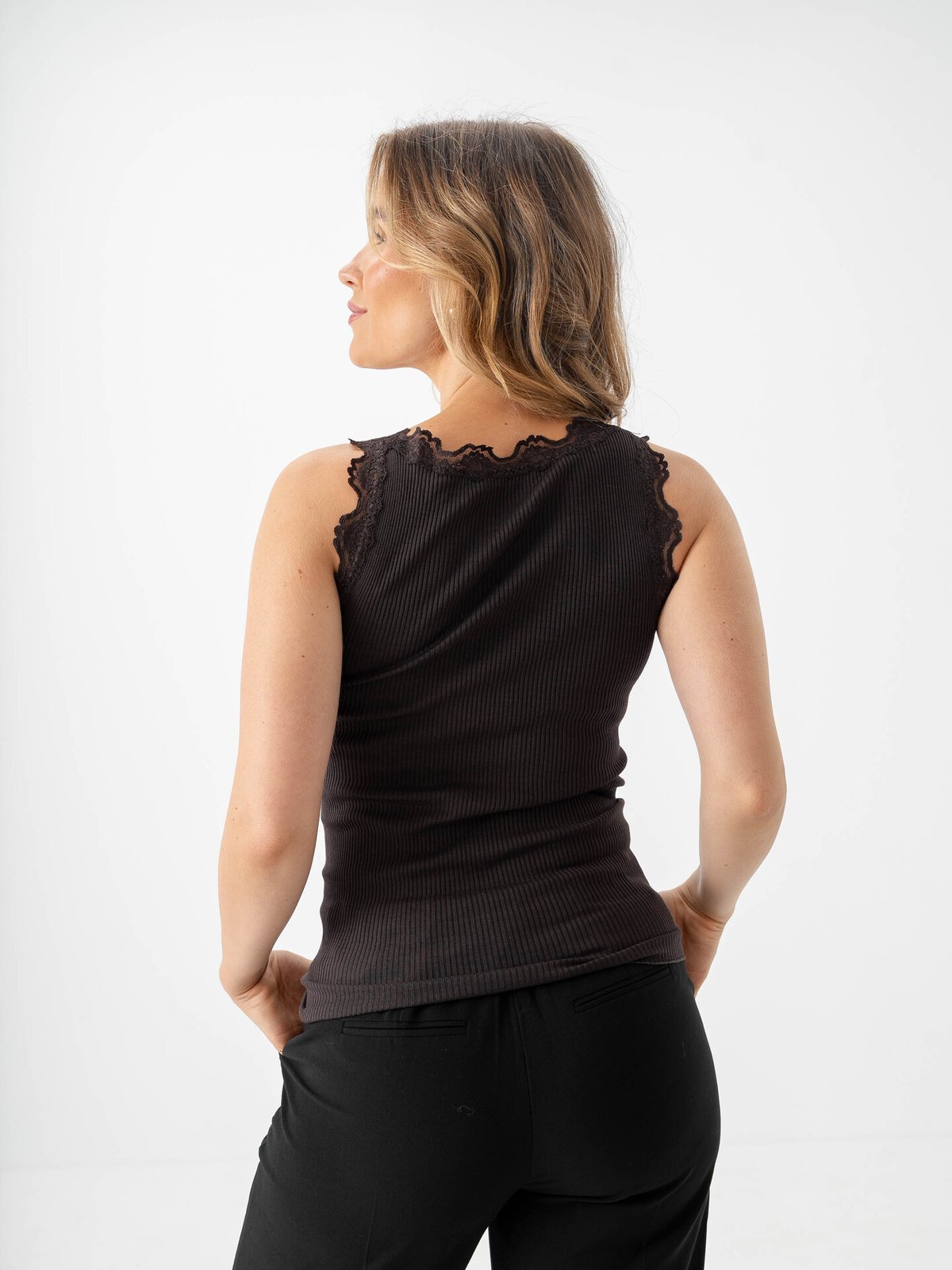 Rosemunde Babette Silk Top With Lace Ganache