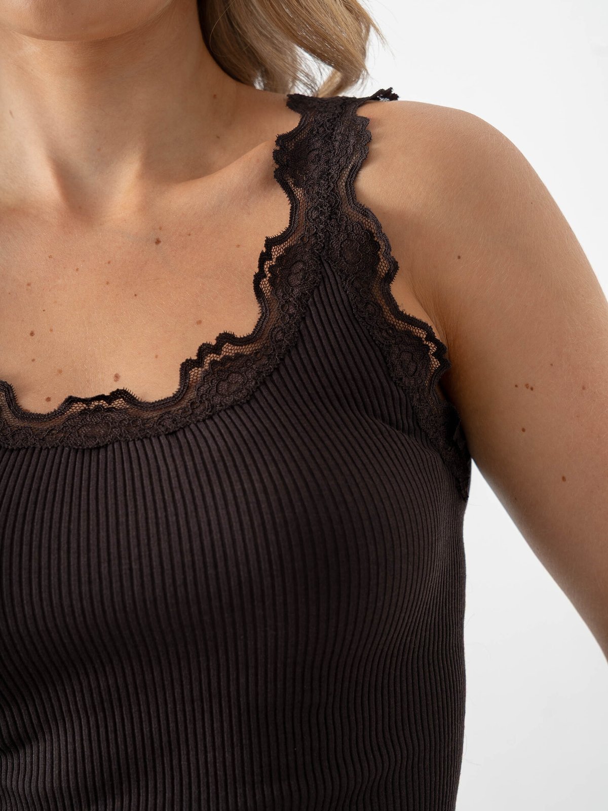 Rosemunde Babette Silk Top With Lace Ganache
