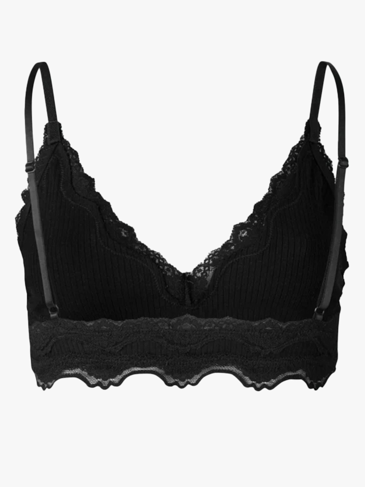 Rosemunde Silk Bra W/Lace Black