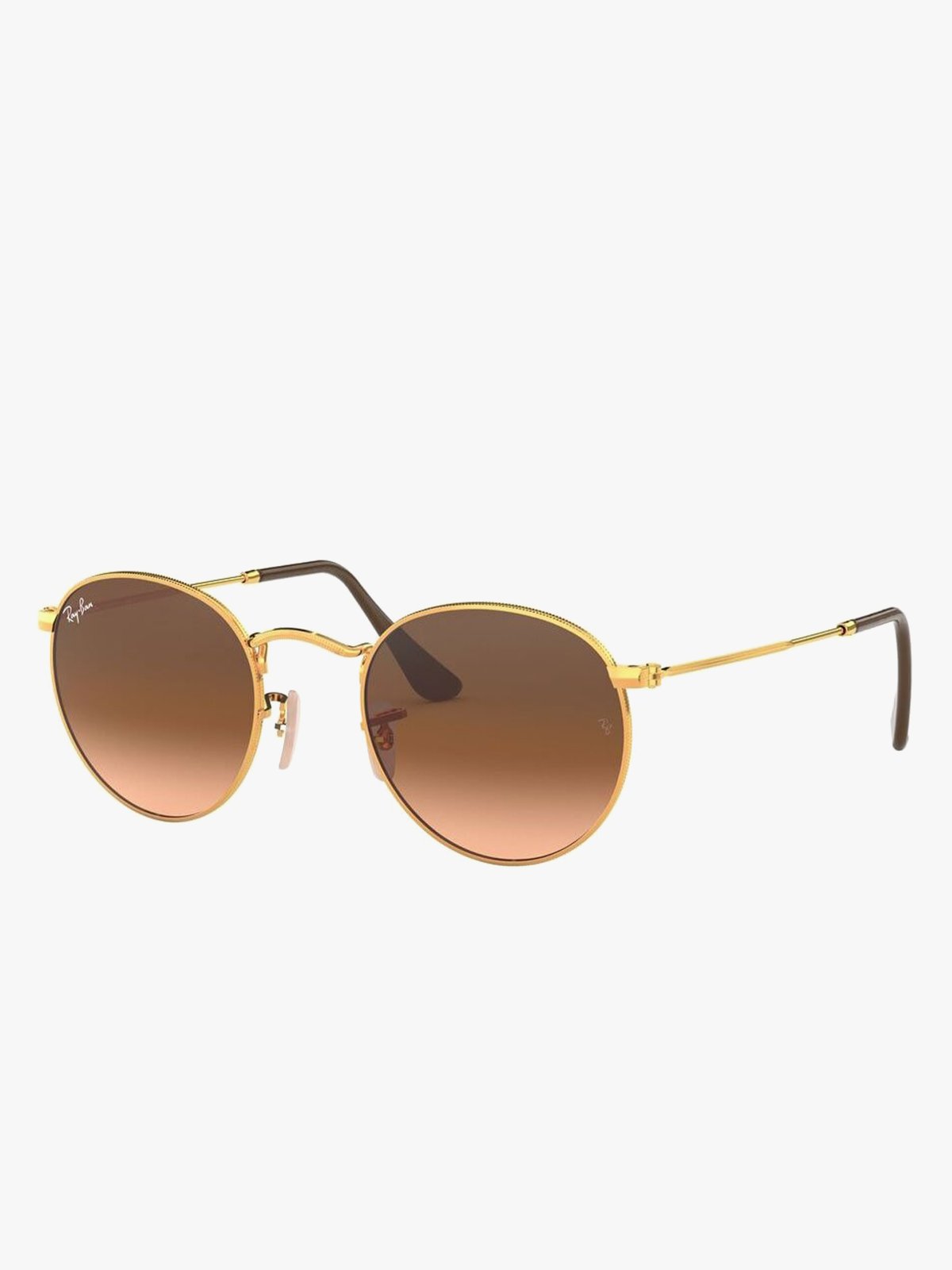Ray-Ban Round Metal Frame: Gold / Lense: Brown